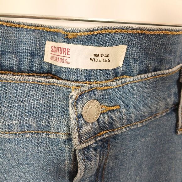Levis Heritage Wide Leg Cropped Jeans - Picture 6 of 7